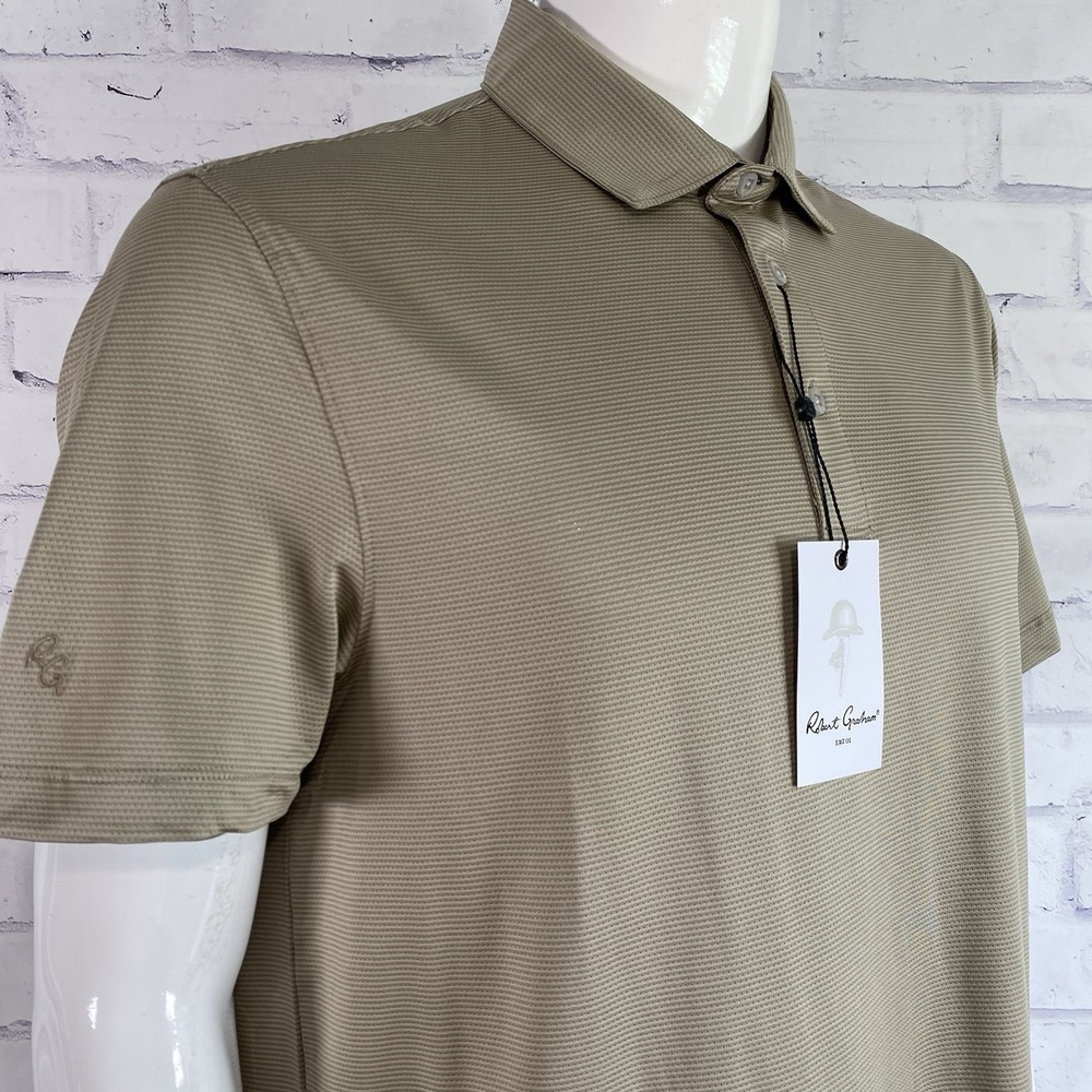 Robert Graham Shirt Men's Medium Polo Short Sleeve Performance Golf Skull NWT